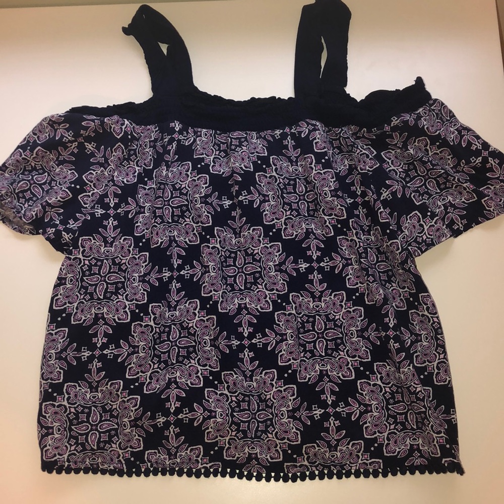 Justice off the shoulder blouse with straps